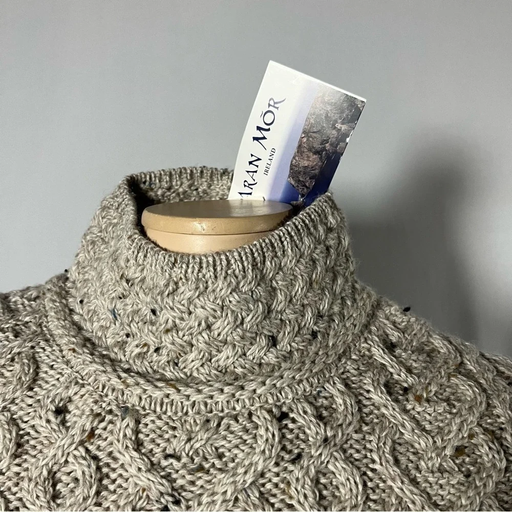 NWT Aran Mor Ireland 100% Merino Cable Knit Sweater - Picture 11 of 16